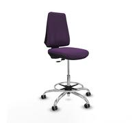 Taburete elche cp bali morado base cromada ruedas 65mm engomadas