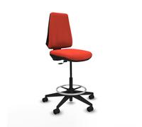 Taburete elche cp bali naranja oscuro base piramidal ruedas 65mm nailo