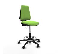Taburete elche cp bali pistacho base piramidal ruedas 65mm nailon