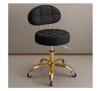 Taburete giratorio ajustable con soporte para la espalda, silla giratoria hidráulica, taburete redondo de metal con ruedas, perfecto para mostrador, cocina, oficina, uso doméstico