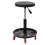 Taburete giratorio con altura ajustable y caja de herramientas