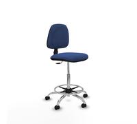Taburete isso cp bali azul marino sin brazos base cromada ruedas engom