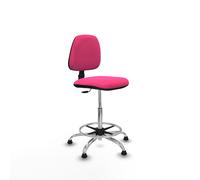 Taburete isso cp similpiel rosa sin brazos base cromada topes