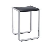 Taburete KEUCO PLAN Care, hasta 100 kg, asiento de plástico, 14982010037, Color: cromado / negro