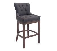 Taburete lakewood tapizado en tela gris oscuro 57x55x109 cm