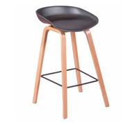 Taburete nórdico con patas de madera de haya (63cm) - daxer