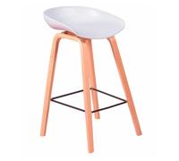 Taburete nórdico con patas de madera de haya (63cm) - daxer