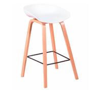 Taburete nórdico con patas de madera de haya (63cm) - daxer