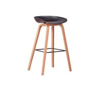 Taburete nórdico con patas de madera de haya (75cm) - daxer
