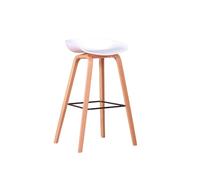 Taburete nórdico con patas de madera de haya (75cm) - daxer