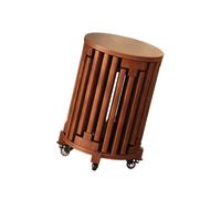 Taburete otomano anidado, mesas auxiliares apilables de madera maciza, taburetes de tocador para dormitorio, sala de estar, uso doméstico