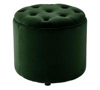Taburete pantin de terciopelo verde 44x44x42 cm