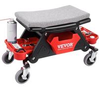 Taburete para mecánicos, con capacidad de 136 kg, asiento móvil con ruedas de 10 cm, con tres bandejas deslizantes para herramientas y un cajón. Asiento robusto para trabajos de mecánica en garajes do