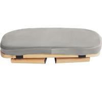 Taburete para meditación y trabajo de rodillas - Taburete plegable para rodillas - Inclinación ergonómica de 5° - Fabricado en bambú con cojín de terciopelo/espuma - Capacidad de carga: 180 kg - Dimen