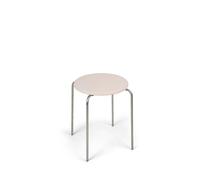 Taburete Petit Rond de Acero Inoxidable y Cuero