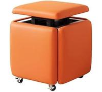 Taburete plegable de almacenamiento con ruedas, silla otomana 5 en 1, taburete cambiador de zapatos móvil para sala de estar, color gris