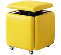 Taburete plegable de almacenamiento con ruedas, silla otomana 5 en 1, taburete cambiador de zapatos móvil para sala de estar, color gris