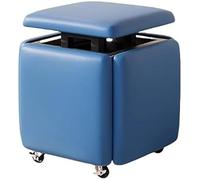 Taburete plegable de almacenamiento con ruedas, silla otomana 5 en 1, taburete cambiador de zapatos móvil para sala de estar, color gris