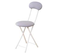 Taburete plegable de cactus con respaldo, silla alta para encimera de cocina, asiento acolchado de cuero suave, diseño moderno, muebles que ahorran espacio, 23 x 34 x 77 cm, color gris