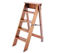 Taburete Plegable de Madera de 5 escalones, Silla de Seguridad doméstica, Taburete Alto expandido para jardinería, Taburete de 88 cm de Altura para Uso doméstico, diseño Ligero y portátil.
