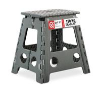 Taburete plegable gris Antideslizante Ligero Juego de 4 para baño y jardín