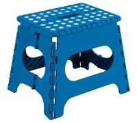 ARREGUI TB-032-A Taburete Plegable Cocina o Baño | Escalera Pequeña | Taburete Infantil | Banqueta Baño | Escalón para Adultos y Niños (hasta 150Kg) | 32 cm de Altura | Azul