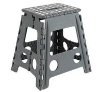 Taburete Plegable multiusos infantil Gris de varias medidas de altura: 22 cm, 27 cm, 32 cm y 39 cm Arregui, ideal para niños con asa para transportar