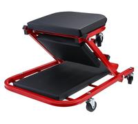 Taburete plegable para garaje y taller con ruedas giratorias de 360°