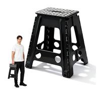 Taburete Plegable Portatil 45cm de Altura, Escalón Plegable, Taburetes Plegables, Resistente y Duradero, Escalón para Adultos y Niños,Silla para baño, Cocina y jardín