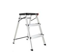 Taburete Plegable Rolser Aluminio M3 220 Peldaño ancho Negro