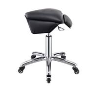 Taburete profesional con ruedas de bloqueo, giratorio de 360° y altura ajustable, silla ergonómica para peluquería, oficina y uso doméstico