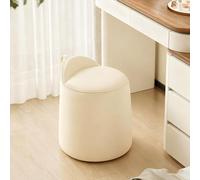 Taburete redondo con asiento acolchado suave para dormitorio, sala de estar, entrada y habitación familiar, no requiere montaje, decoración moderna del hogar, piel versátil
