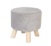 Relaxdays Taburete Cord marrón claro,gris