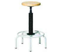 Taburete Rocada Base 5 Pies Madera Natural Regulable Altura
