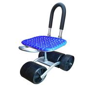 Taburete rodante para carrito de jardín, asiento de jardinería giratorio de 360 grados, taburete resistente con ruedas, asientos de trabajo de jardinería para jardín, césped, patio