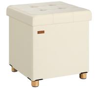 Taburete Terciopelo beige 42x38x38cm plegable