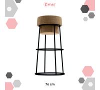 Taburete ZStyle Bouchon-Botella Tapa Prosecco Espumoso Wine-Corcho Y Metal-Moderno-Diseño-Champagne-Gabbietta - Bar Enoteca Restaurante Pub-Silla Alta-Hecho En Italia-Original Domitalia Matt black - 7