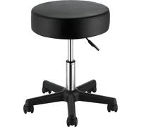 Taburetes con ruedas, capacidad de peso de 181 kg, taburete de altura ajustable con cojín de asiento de alta densidad, silla giratoria para salones de belleza, bares, hogares, oficinas, estudios de ta