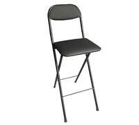 Taburetes de bar plegables con respaldo y reposapiés, sillas portátiles de altura de mostrador para cocina, cafetería y tienda