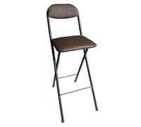 Taburetes de bar plegables con respaldo y reposapiés, sillas portátiles de altura de mostrador para cocina, cafetería y tienda
