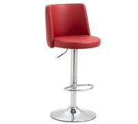 Taburetes de Bar Taburetes Altos de Cocina Sillas Altas, Altura Ajustable Entre 60 y 80cm,Rojo