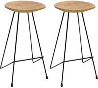 Taburetes de cocina 2 unidades madera maciza de teca