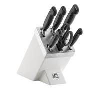 Taco con juego de cuchillos FOUR STAR, juego de 7 piezas, autoafilable, blanco, Zwilling