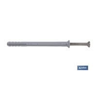 Taco golpe collarin avellanado 6x40 inox caja 100 unid.