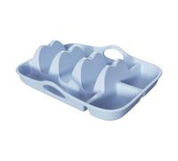 Taco Holder - Juego de bar reutilizable para servir | Soporte de silicona para tacos con divisor para suministros de fiesta de martes, hogar, cocina, picnic, barbacoa