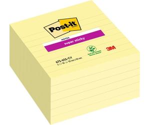 Taco notas post-it 675 super sticky 101x101 amarillo canario con linea