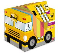 Taco Notas Post-It Pack Autobus 63,5X76 8X90 Hojas Colores Surtidos