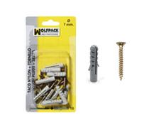 Taco nylon+tirafondo 5 mm. (25 piezas)