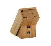 Taco para cuchillos, para 5 cuchillos, barra de afilar y tijeras, bambú, Zwilling