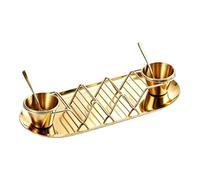 Taco Soporte 6 Piezas Set, Acero Inoxidable con Salsa Copa y Cuchara | 6 piezas Set, Acero Taco Soporte, Salsa Copa y Cuchara, Lavavajillas Fiesta Taco Martes Cocina Aparador Casa Set Pro